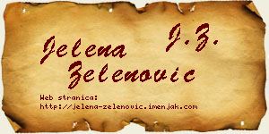 Jelena Zelenović vizit kartica